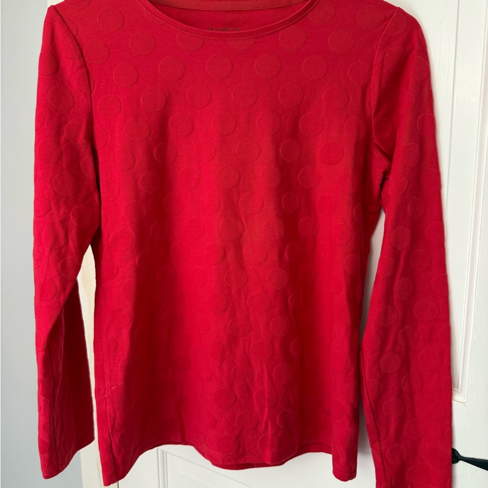 Talbots Red Textured Sweatshirt